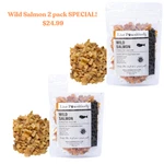 Freeze Dried Salmon, Single Ingredient Treat For Dogs & Cats, 2 Bags 3.5OZ Each. Fixed Price $25.99.