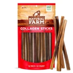 Natural Farm Odor-free Collagen Chews, 12-INCH, 12-PACK, Long Lasting Bully S.... Fixed Price $82.18.