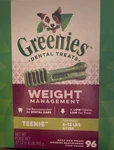 Greenies Weight Management Dental Dog Treats, 27 Oz.. Fixed Price $32.98.