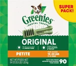 Greenies Original Petite Natural Dental Care Dog Treats, 54 Oz Box (90 Treats). Fixed Price $38.32.