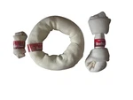 Lennox Natural Beefhide Chew Donut & Bone Combo Pack 3" 7". Fixed Price $16.99.