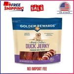 Golden Rewards Duck Flavor Premium Dry Jerky Treats For All Dogs, 64 Oz. Fixed Price $33.44.