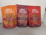 Wholehearted Dog Treats Lot Of 3: Beef, Chicken, Bacon 6OZ/EA, 18OZ Total Sealed. Fixed Price $16.99.