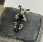 Costume Silver Tone Bulldog Ring Adjustable (treat Dog)- Wrap Pet. Fixed Price $15.80.