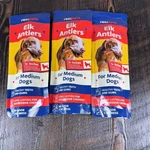 Lot Of 3 Rexipets 100% Natural Elk Antlers For Medium Dogs 5+ Inches Chewing. Fixed Price $12.00.
