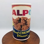 Vtg Alpo Beef Chunks Food For Dogs Plastic Bank Advertisement 9.5" Promo. Fixed Price $25.00.