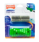 New Nylabone Oral Care Treat Holder Dispenser Dog Toy 4.5 X 2 In. Green Rubber. Fixed Price $10.95.