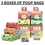 (2 Boxes ) Earth Friendly Dog Pet Poop Bags 8 Rolls, Odor Blocker Waste. Fixed Price $15.99.
