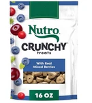 Nutro Crunchy Dog Treats With Real Mixed Berries 16 Oz. Bag. Fixed Price $14.00.