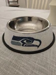 Nfl Seattle Seahawks Dog Food Bowl Cat Pet 6" Inner, 8.5" Outer New. Fixed Price $23.99.