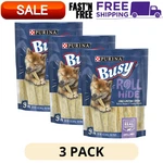 (3 Pack) Purina Busy Bone Dog Treats Rollhide Beef Long Lasting Chews 12 Oz Each. Fixed Price $28.44.
