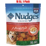 Blue Buffalo Nudges Homestyle Natural Dog Treats, Chicken, Peas, Carrots, 16-OZ. Fixed Price $18.99.
