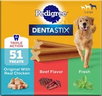 Pedigree Dentastix Large Dog Treats, Original, Beef & Fresh, 2.73 Lb. Fixed Price $23.49.