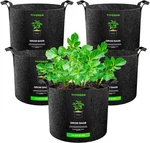 5-PACK Gallon Grow Bags Heavy Duty 300G Thickened Nonwoven Plant Fabric Pots. Fixed Price $46.99.