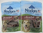 2PK Bags Blue Buffalo Nudges Homestyle Natural Dog Treats Chicken And Pork 24 Oz. Fixed Price $20.69.