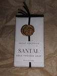 Abdah Emporium Cold Process Santal Soap Bar, Hand-wrapped, 5OZ. Sandalwood. Fixed Price $12.00.