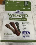 Whimzees Wellness Natural Dog Dental Treats Brushzees 48 Pack Xs (5-15 Lbs). Fixed Price $10.39.