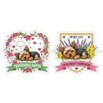 Yorkshire Terrier Yorkie Dog Vinyl Decal Sticker Cute Pet Lazy Puppy 2 Pack Bb. Fixed Price $5.99.