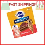 Pedigree Dentastix Dog Dental Treats, Large Breed Beef Flavor, 2.08. Fixed Price $25.49.