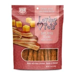 Loving Pets Soft Jerky Sticks Dog Treat Chicken, Bacon & Cheese 6 Oz. Fixed Price $10.99.