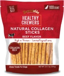 Healthy Chewers Natural Collagen & Beef Sticks For Dogs - 100 Count. Fixed Price $29.99.