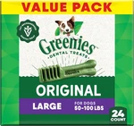 Greenies Original Large Natural Dog Dental Care Chews ,36 Oz. Pack (24 Treats). Fixed Price $31.99.
