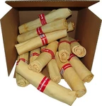 Lennox 12CT 9"-10" Vanilla Heavy Rawhide Retriever Dog Bones. Fixed Price $53.99.