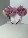 Minnie Mouse Ears Best Day Ever Pink Sequinned Bow Disney- Parks Sweet Treats. Fixed Price $15.00.