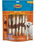 Gourmet X-large Triple-flavored Beef Hide Shish Kabob Dog Treats Healthy & Nat. Fixed Price $57.99.