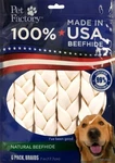100% Made In Usa Beefhide 7" Braided Sticks Dog Chew Treats - Natural 6 Pk. Fixed Price $14.80.