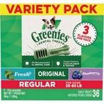 Greenies 3-FLAVOR Variety Pack Dog Dental Treat Regular. Fixed Price $61.03.