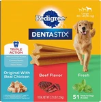 Pedigree Dentastix Large Breed Dog Treats, Original, Beef & Fresh Flavor, 2.73. Fixed Price $25.50.