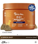 Zesty Paws 8-IN-1 Multivitamin Bites Soft Chews For Dogs Well-being Heart Skin. Fixed Price $21.00.