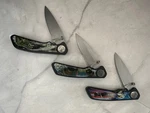 Lot Of 3 Frost American Wildlife Collection Pocket Knives Turkey Eagle Wolf. Fixed Price $7.99.