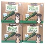 4X Kirkland Dental Chews 72 Count Dog Treats For Fresh Breath & Healthy Teeth. Fixed Price $152.77.