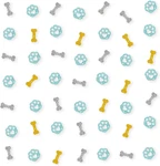 Set Of 100 Paw & Bone Confetti, Pet Dog Table Gold Blue Glitter Pupp. Fixed Price $12.93.