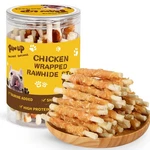 Pawup Dog Treats Chicken Wrapped Rawhide Sticks Long 12.5 Ounce (pack Of 1). Fixed Price $30.73.