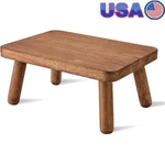 Solid Wood Step Stool Heavy Duty Portable Slip Resistant Multi-purpose New. Fixed Price $45.69.