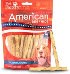 American Beefhide 5" Twist Sticks Dog Chew Treats - Chicken Flavor, 25 COUNT/1 P. Fixed Price $77.04.