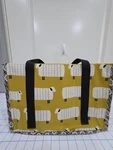 Chicken Boots Knit Crochet Project Tote Bag Sheep Motif 13X10X6. Fixed Price $60.00.