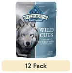 12 Pack Blue Wilderness Trail Toppers Dog Wet Food Chicken Bites In Gravy 3-OZ. Fixed Price $30.86.