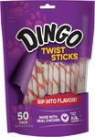 Dingo Twist Sticks 50 Count, Rawhide For Dogs, Made With Real Chicken,. Fixed Price $17.95.