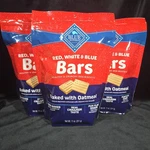 3X Blue Buffalo Red White & Bars Crunchy Oatmeal Dog Biscuits 33OZ Total. Fixed Price $27.99.