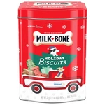 Milk Bone Holiday Dog Biscuits, 24 Oz Tin. Fixed Price $18.99.