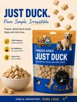 Freeze Dried Just Duck Dog & Cat Treats - Natural High Protein Snack (choose). Fixed Price $14.99.