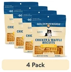 4 Pack Golden Rewards Chicken & Waffle Biscuits Treats For Dogs, 16 Oz Bag New. Fixed Price $35.99.