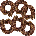 Hotspot Pets Braided Bully Stick Rings For Dogs -6 Pack Premium All Natural. Fixed Price $87.40.