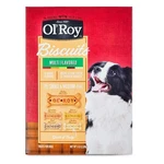 Ol' Roy Multi Flavored Biscuits For Medium Dogs, 5 Lb Box. Fixed Price $11.95.