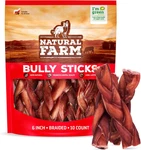 Odor-free Braided Bully Sticks (6 Inch, Pack) 100% Grass-fed Beef, Grain-fr. Fixed Price $104.99.