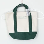 Kendra Scott Canvas Tote Bag Nwt Green Corduroy Trim Preppy Mini. Fixed Price $34.99.